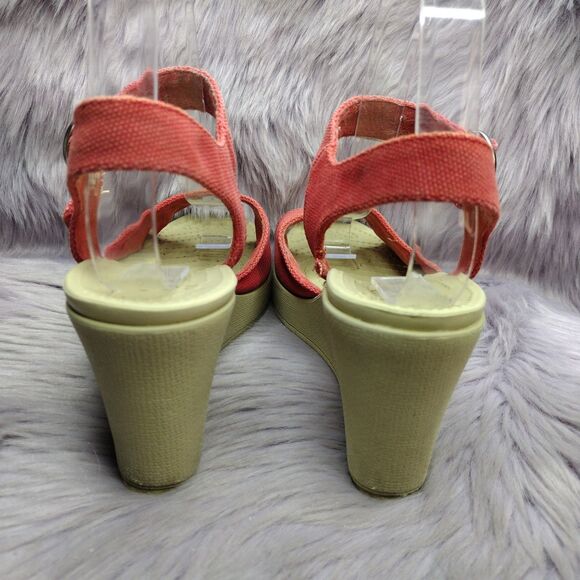 Crocs Hanalei Wedge Canvas Ankle Strap Sandals Womens Size 8 Red - Picture 5 of 10